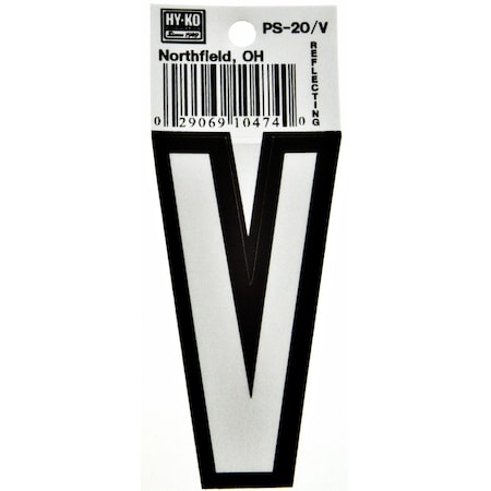 Hy-Ko 3.25In Boat Letter V, 10PK A10474